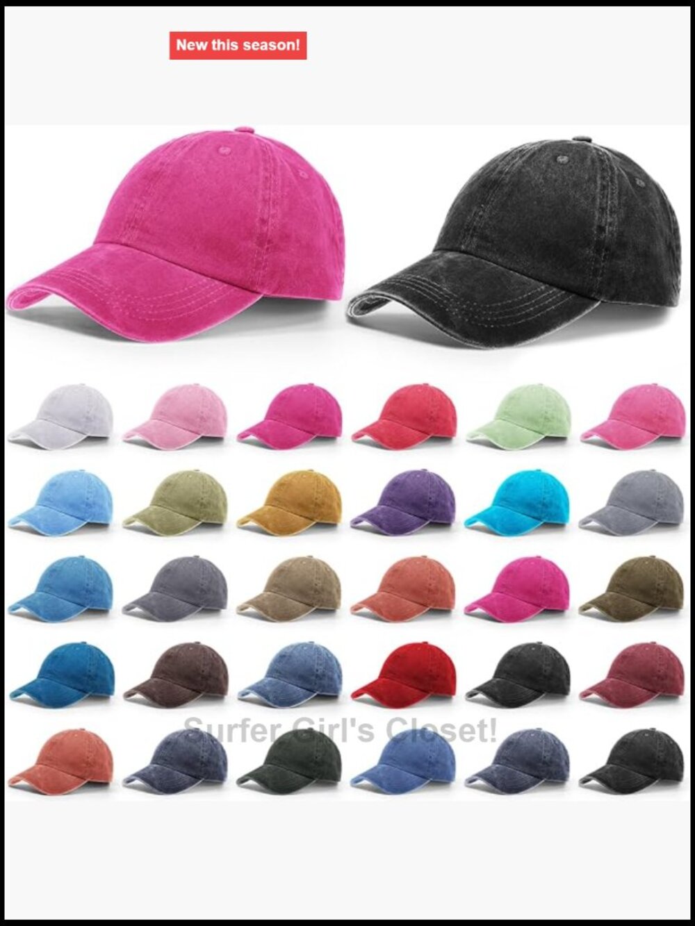 30 Pack Vintage Distressed Denim Baseball Caps Adjustable Cotton Bulk